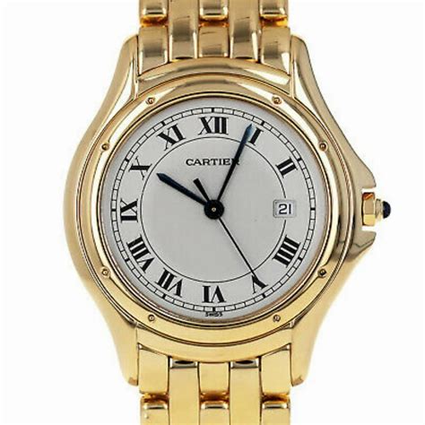 gold cartier|cartier gold watches for women.